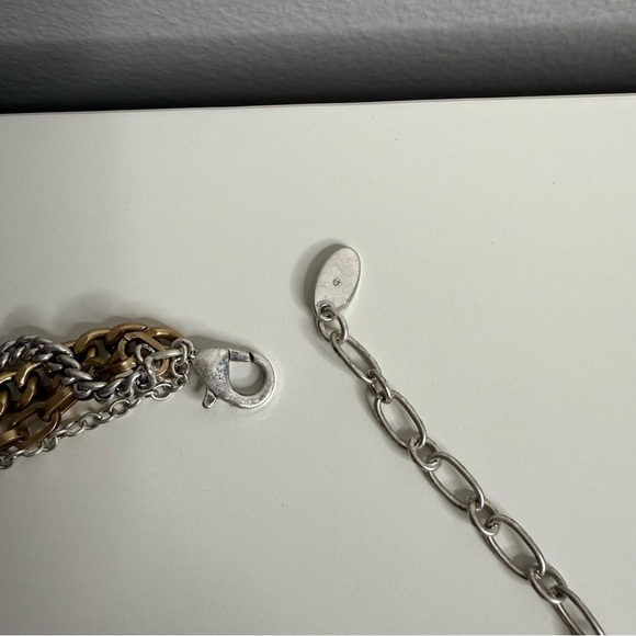 Free People Zella Layered Necklace Gold Silver - NWOT - Picture 7 of 7